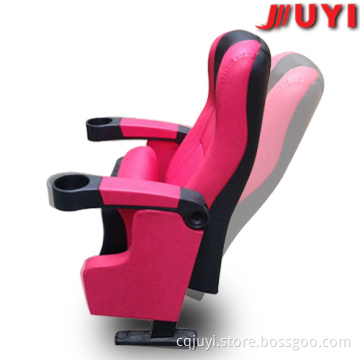 JY-626 modern leather auditorium chair plastic cup holder indoor cinema auditorium chair